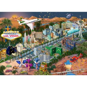Las Vegas üdvözöl fa puzzle