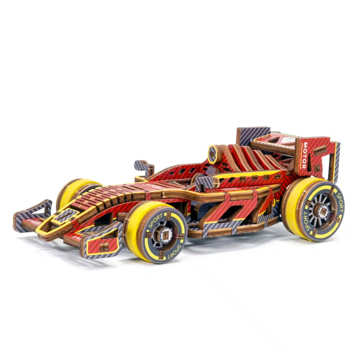 Bolid versenyautó 3D fa puzzle