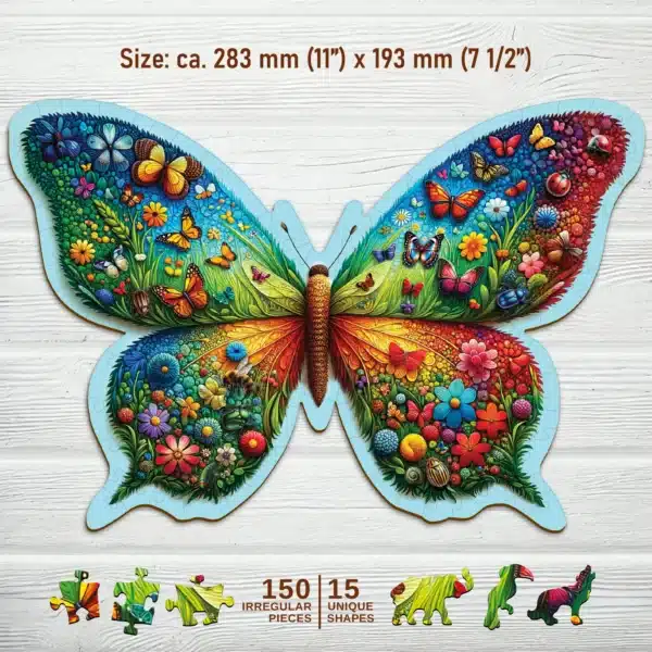 színpompás pillangó fa puzzle