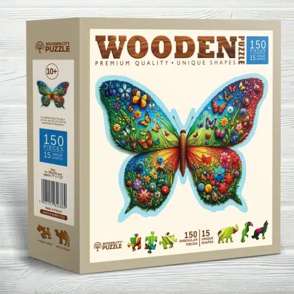 színpompás pillangó fa puzzle