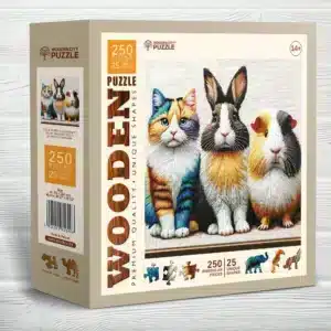 macska nyúl, tengerimalac fa puzzle