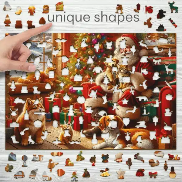 mikulás és barátai fa puzzle