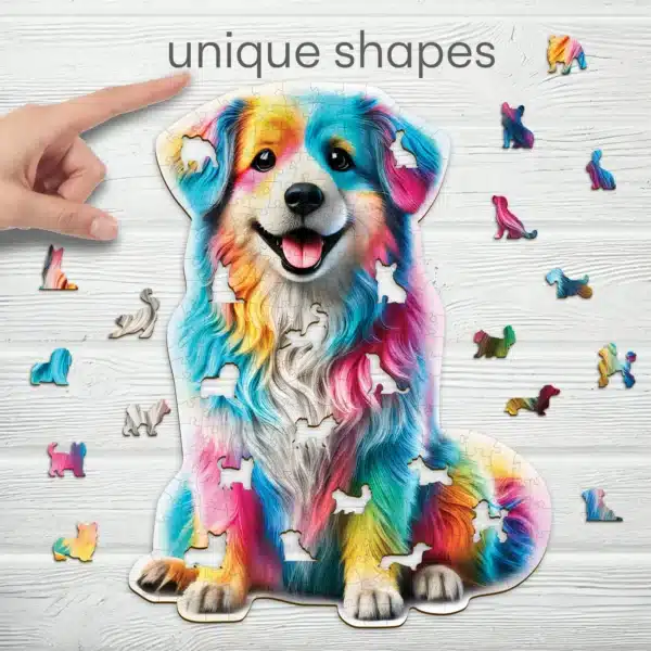 szivárványos pajtás fa puzzle
