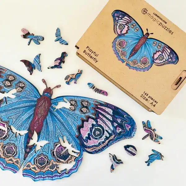 játékos pillangó fa puzzle