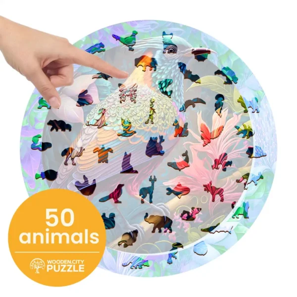 színes madár fa puzzle
