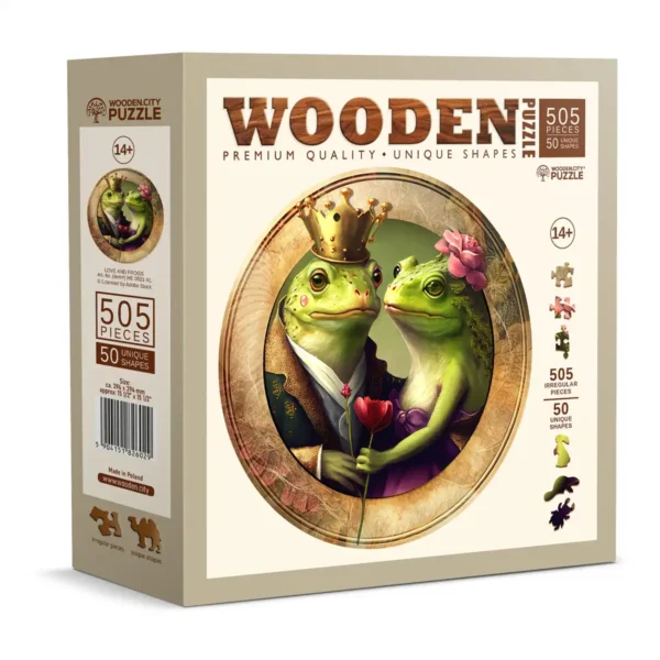 béka házaspár szerelem fa puzzle