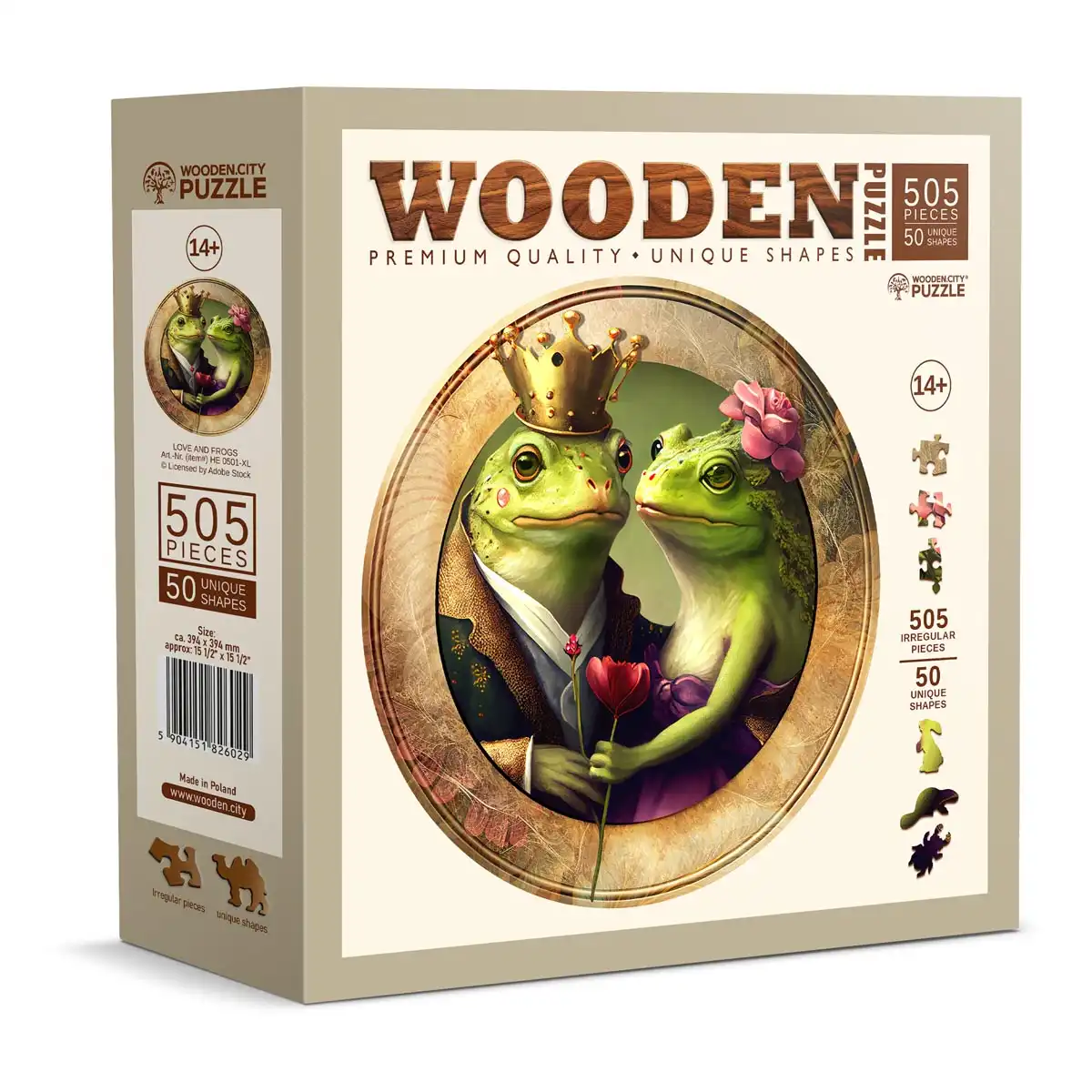 béka házaspár szerelem fa puzzle