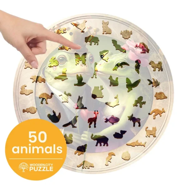 béka házaspár szerelem fa puzzle