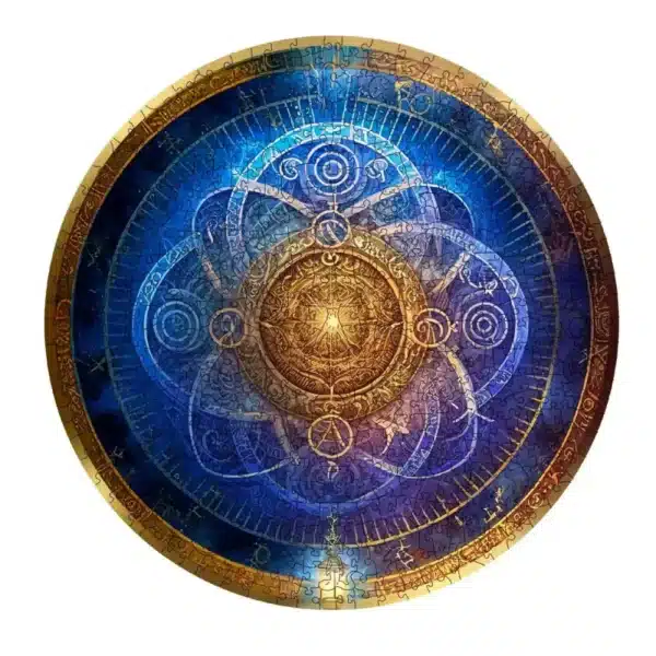 kék zodiákus horoszkóp csillagjegy fa puzzle