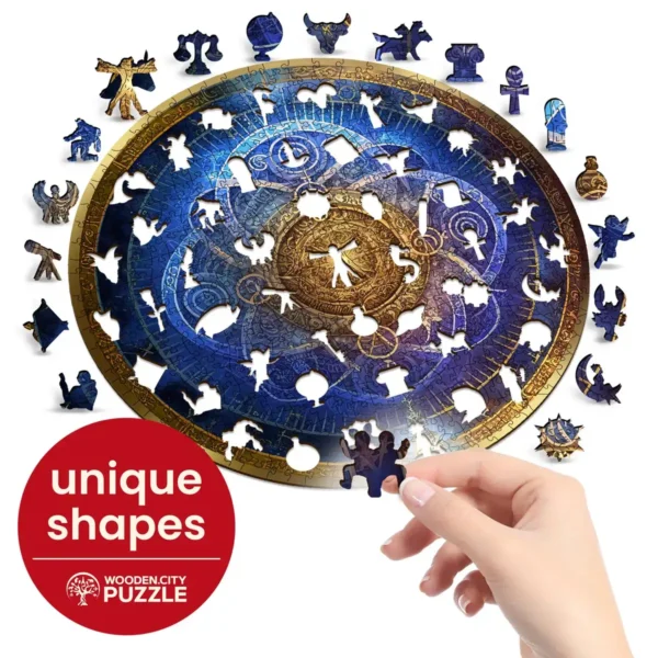 kék zodiákus csillagjegy horoszkóp fa puzzle