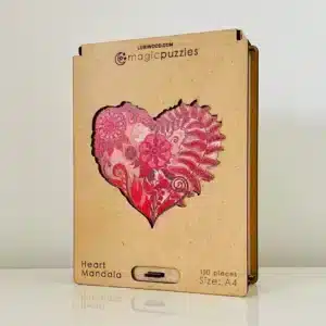 szív mandala fa puzzle