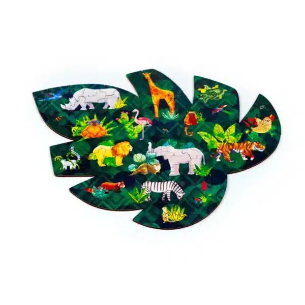 állatvilág falevél fa puzzle
