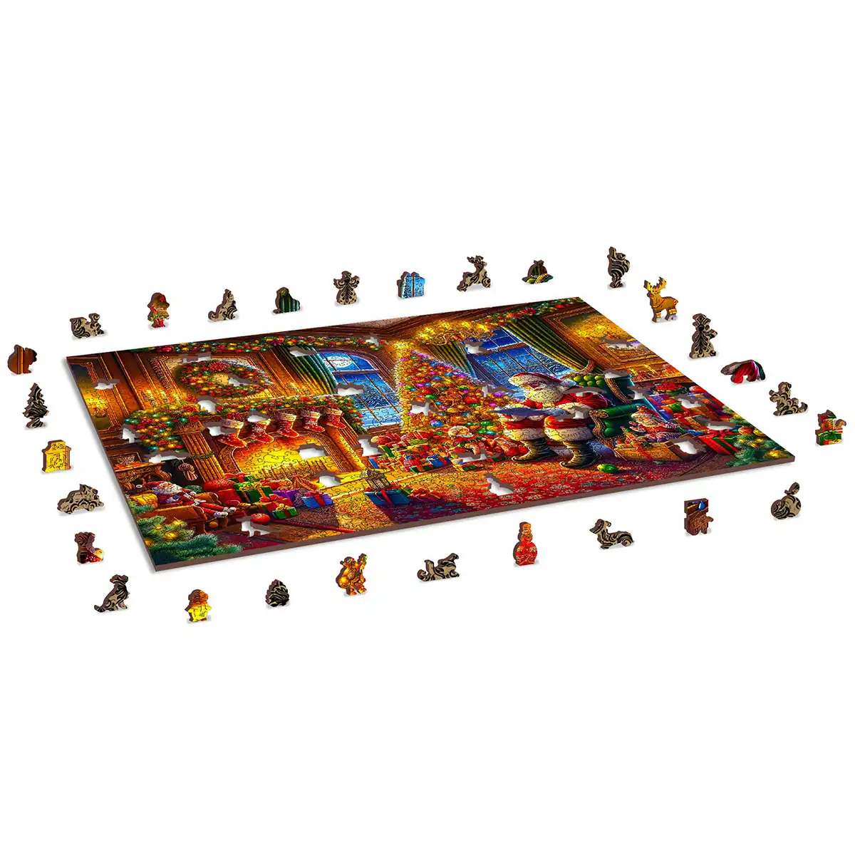 karácsony szenteste mikulás télapó varázsa fa puzzle