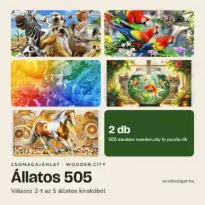 Állatos 505 fa puzzle csomag