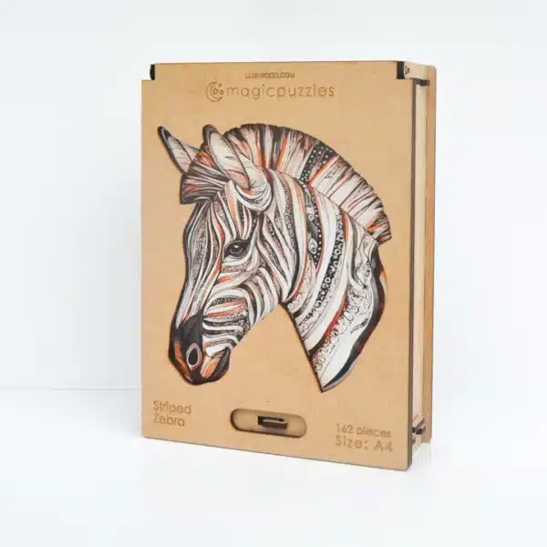 Csíkos Zebra fa puzzle 162 db