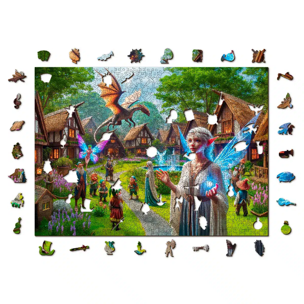 fantázia falu fa puzzle