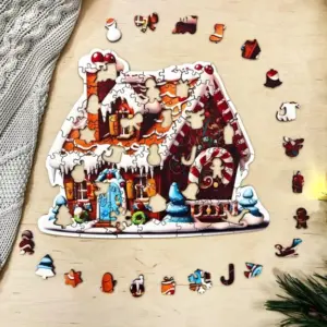 Mézeskalács Házikó fa puzzle