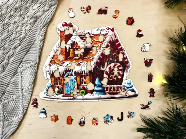 Mézeskalács Házikó fa puzzle