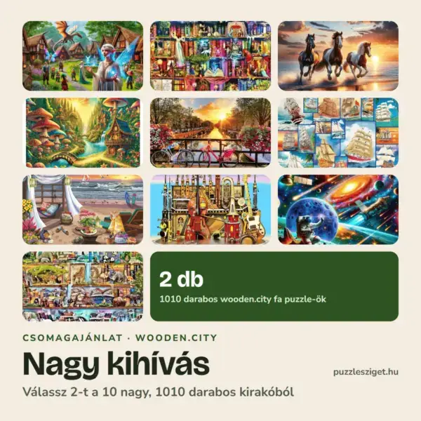Nagy kihívás fa puzzle csomag