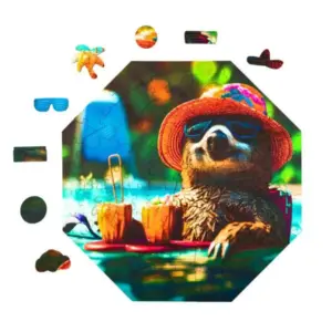 relaxáló lajhár fa puzzle