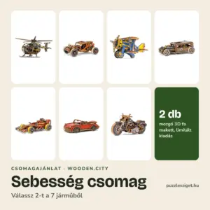 Sebesség 3D fa puzzle csomag
