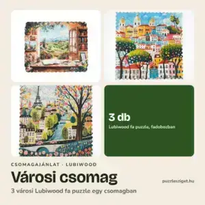 Városi fa puzzle csomag