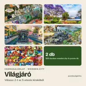 Világjáró fa puzzle csomag