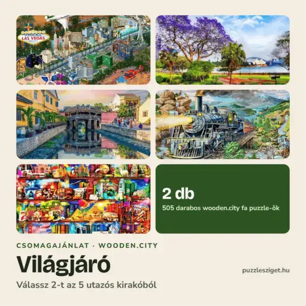 Világjáró fa puzzle csomag