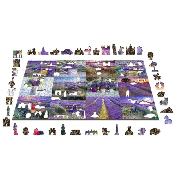 francia levendula fa puzzle