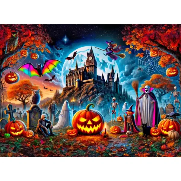 kisérteties tökök éjszaka éjszaka fa puzzle
