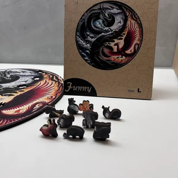 sárkány és főnix fa puzzle